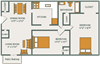 LAKE POINT | 2 BEDROOM 1 BATH